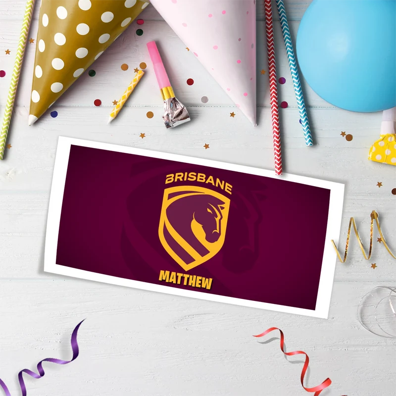 Broncos Birthday Decorations, NRL Broncos Party Supplies, Brisbane Themed, Broncos Digital Template, Editable Brisbane Broncos Image SVG PNG