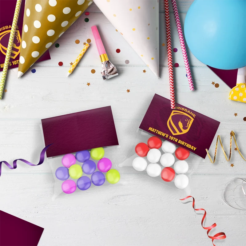 Broncos Birthday Decorations, NRL Broncos Party Supplies, Brisbane Themed, Broncos Digital Template, Editable Brisbane Broncos Image SVG PNG