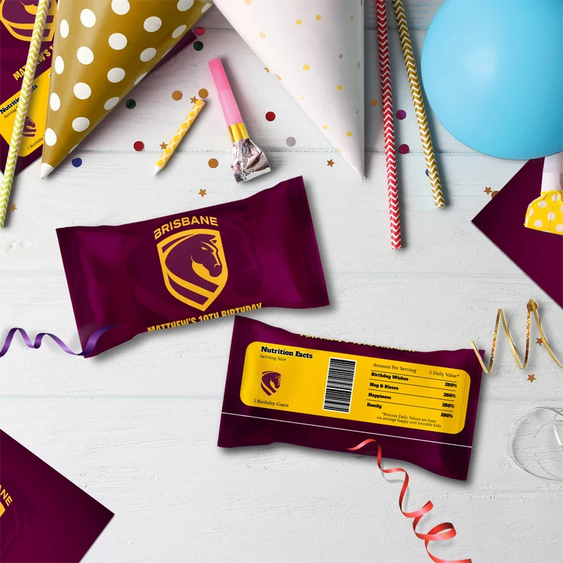 Broncos Birthday Decorations, NRL Broncos Party Supplies, Brisbane Themed, Broncos Digital Template, Editable Brisbane Broncos Image SVG PNG