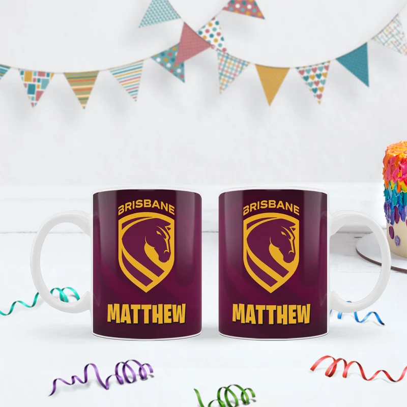 Broncos Birthday Decorations, NRL Broncos Party Supplies, Brisbane Themed, Broncos Digital Template, Editable Brisbane Broncos Image SVG PNG