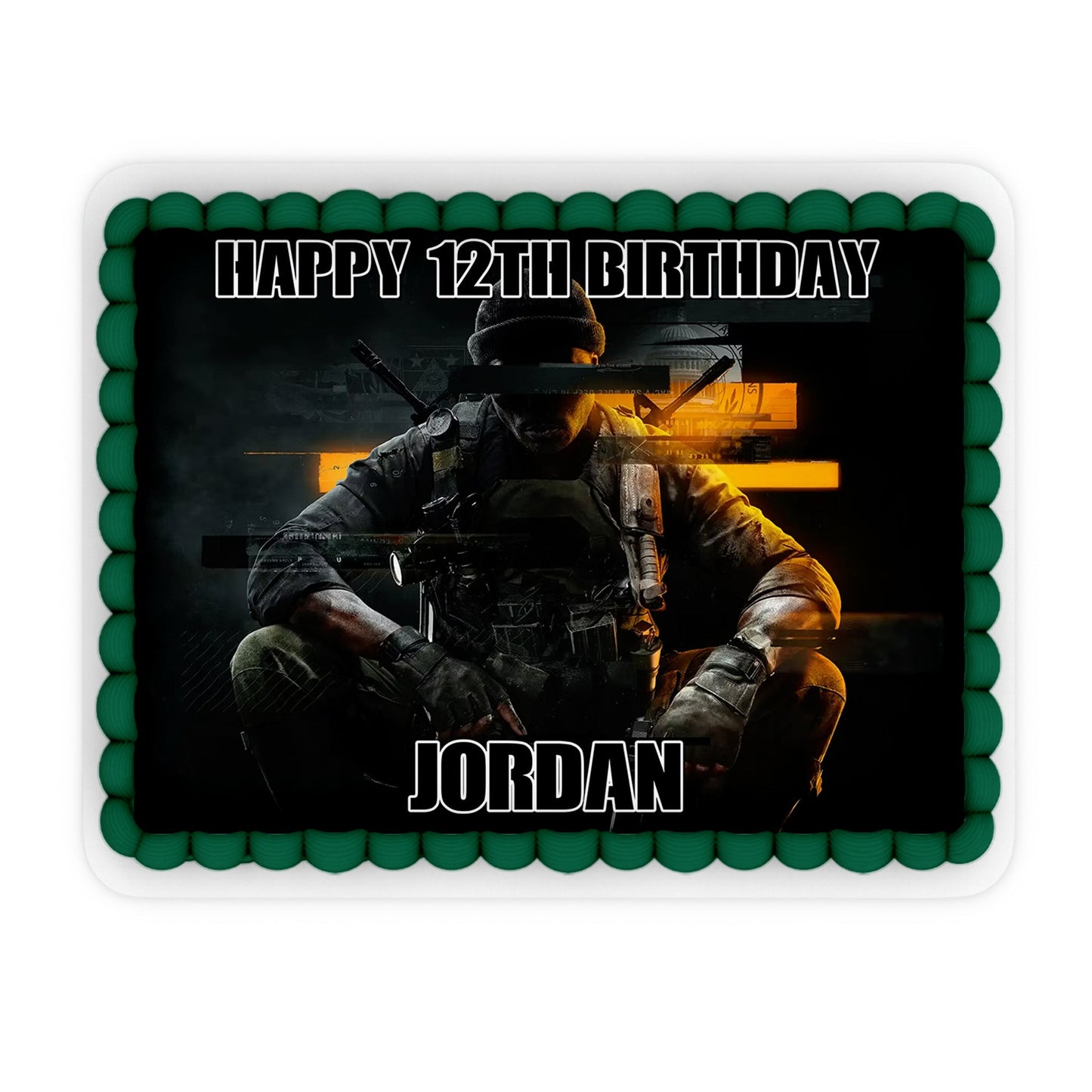 Call of Duty personalized edible sheet cake images