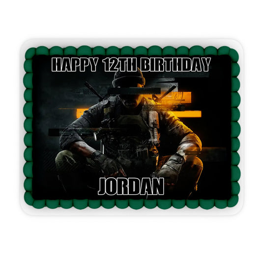 Call of Duty personalized edible sheet cake images