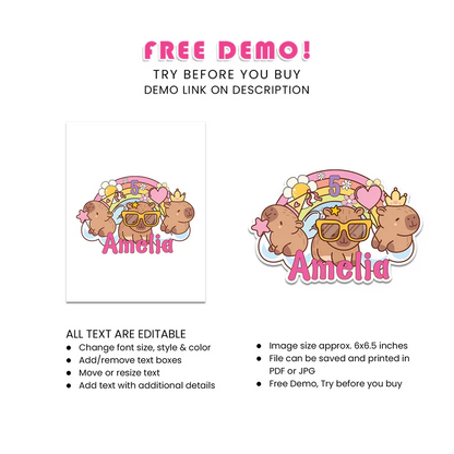 Best Capybara Personalized Cake Toppers - Custom Birthday Decor