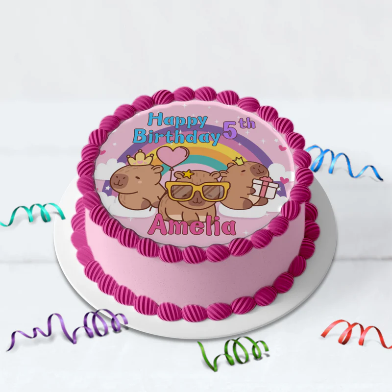 Capybara Birthday Decorations, capybara pets Party Supplies, tropical vibes Themed, Capybara Digital Template, Editable Capybara Image SVG PNG