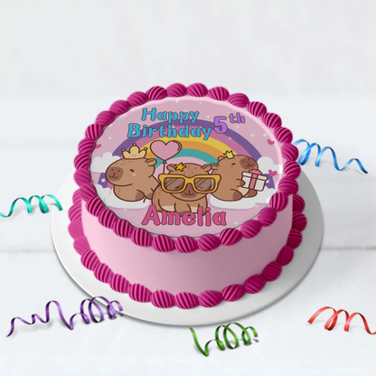 Capybara Birthday Decorations, capybara pets Party Supplies, tropical vibes Themed, Capybara Digital Template, Editable Capybara Image SVG PNG