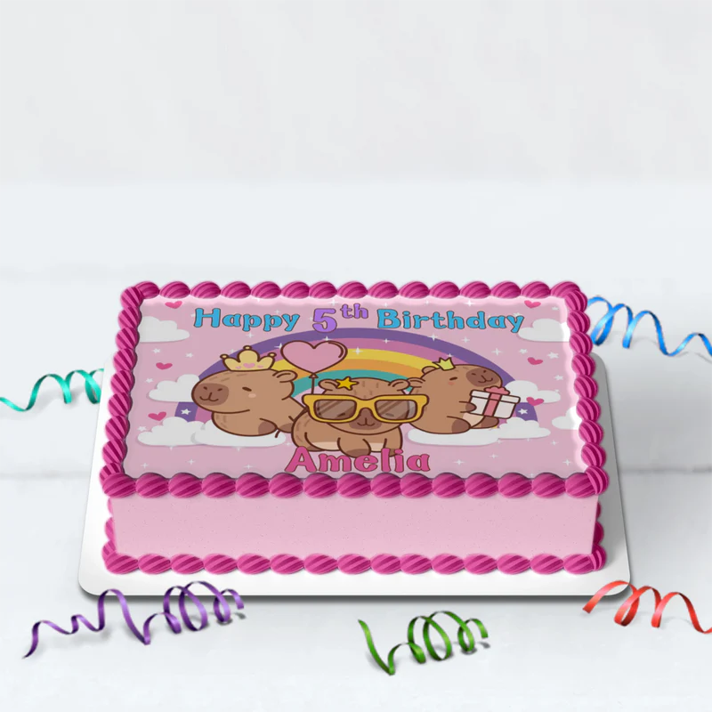 Capybara Birthday Decorations, capybara pets Party Supplies, tropical vibes Themed, Capybara Digital Template, Editable Capybara Image SVG PNG