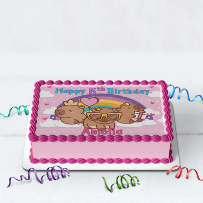 Capybara Birthday Decorations, capybara pets Party Supplies, tropical vibes Themed, Capybara Digital Template, Editable Capybara Image SVG PNG