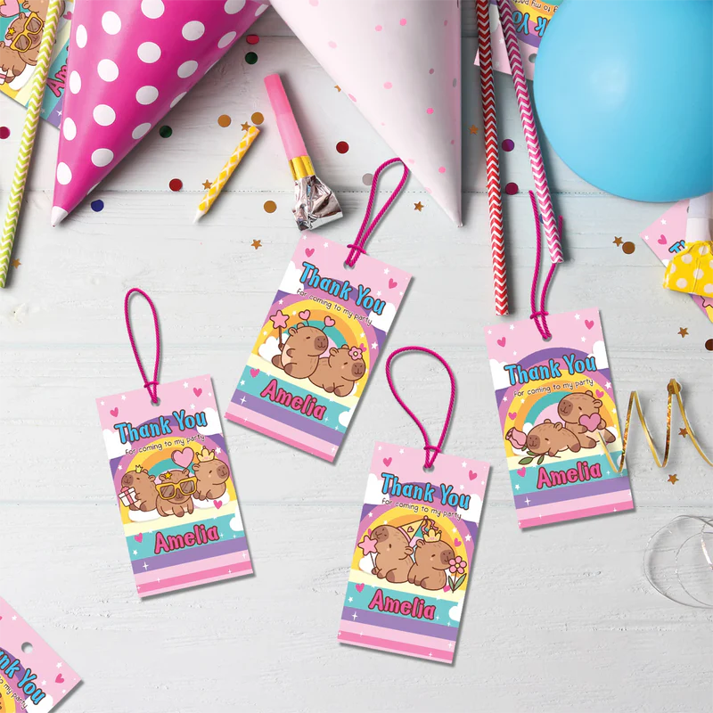 Capybara Birthday Decorations, capybara pets Party Supplies, tropical vibes Themed, Capybara Digital Template, Editable Capybara Image SVG PNG
