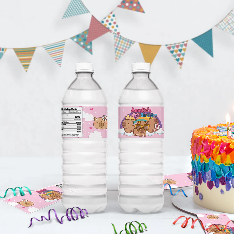 Capybara Birthday Decorations, capybara pets Party Supplies, tropical vibes Themed, Capybara Digital Template, Editable Capybara Image SVG PNG