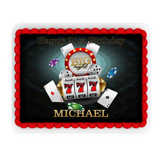 Casino Personalized Edible Sheet Cake Images