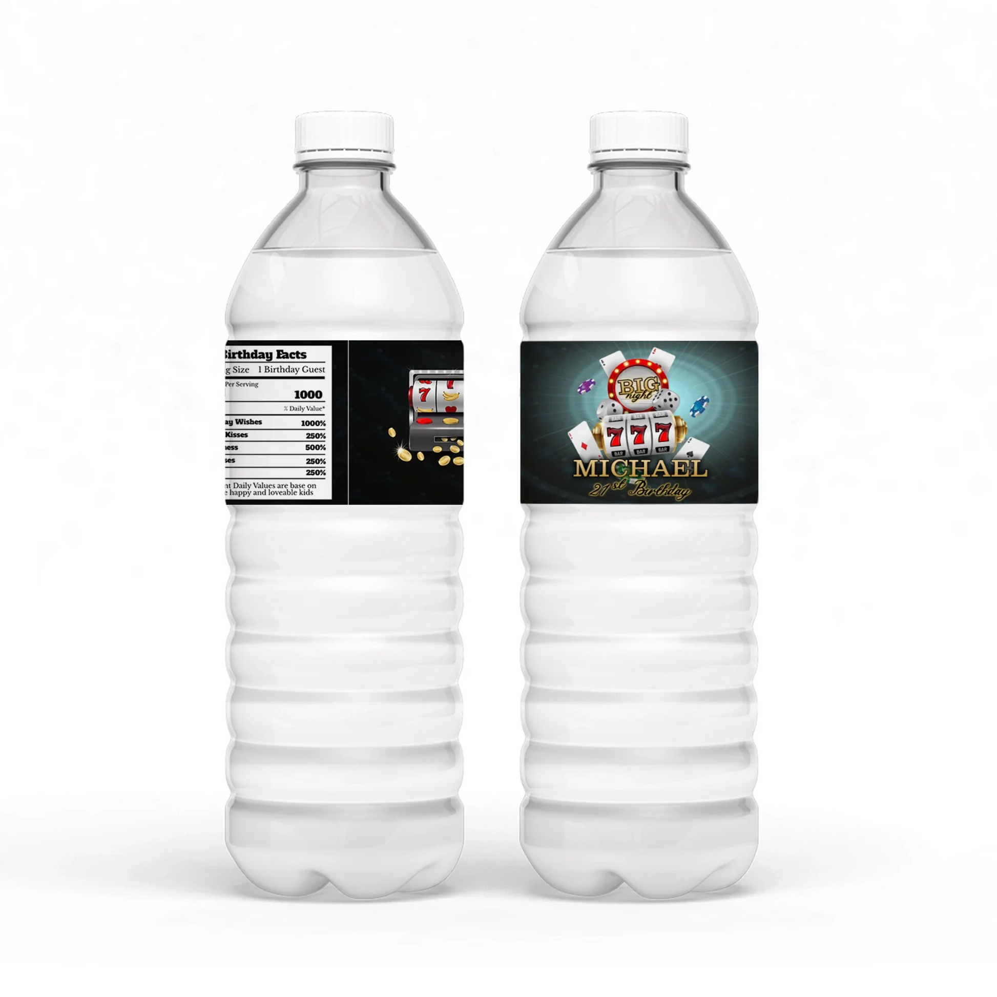 Casino Water Bottle Label