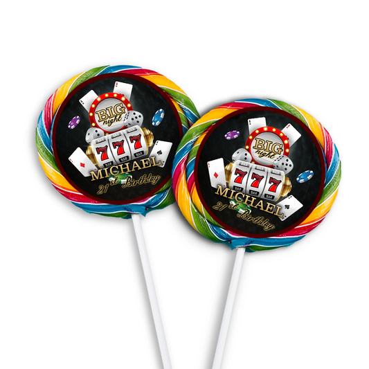 Casino Lollipop Label