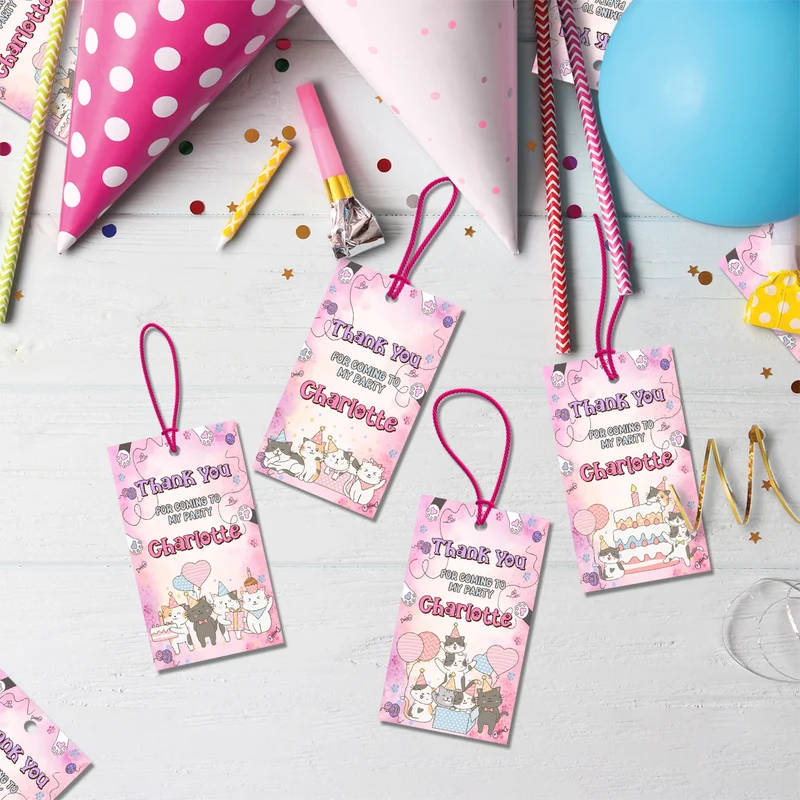 Cool Cats & Kittens Birthday Decorations, Cute Cat Party Supplies, Cat Lover Themed, Kitten Digital Template, Editable Cats & Kittens Image SVG PNG