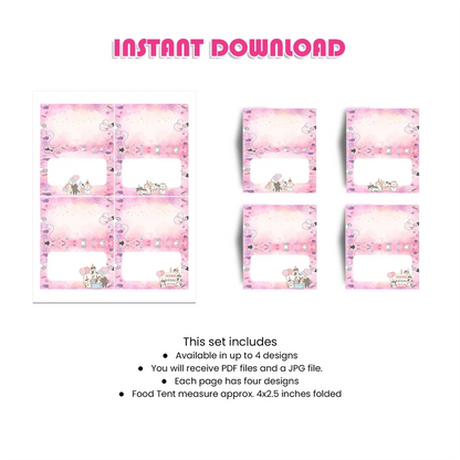 Cats & Kittens Food Cards Printable Digital Download