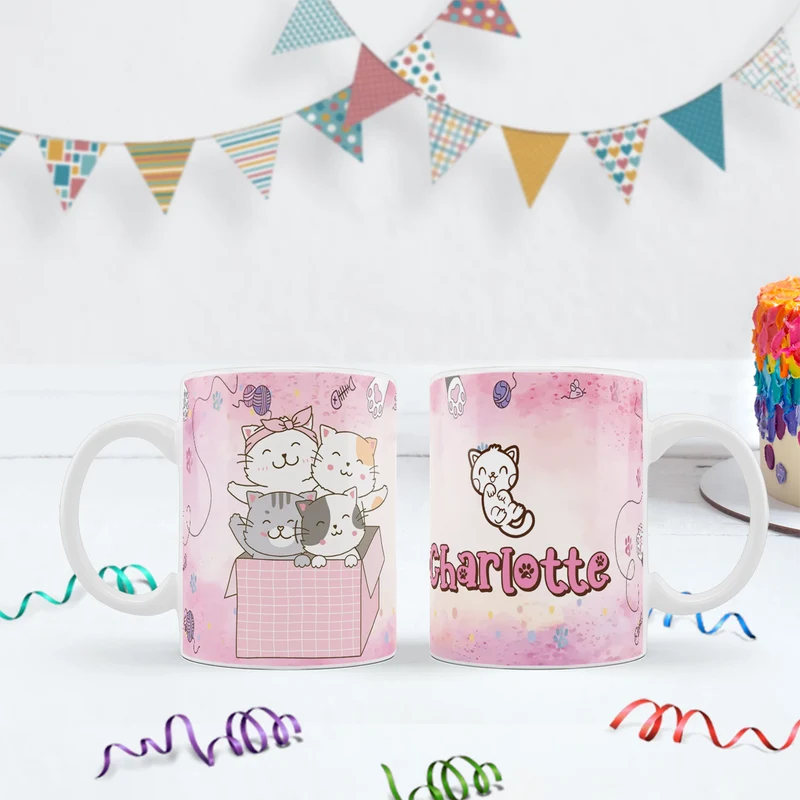 Cool Cats & Kittens Birthday Decorations, Cute Cat Party Supplies, Cat Lover Themed, Kitten Digital Template, Editable Cats & Kittens Image SVG PNG
