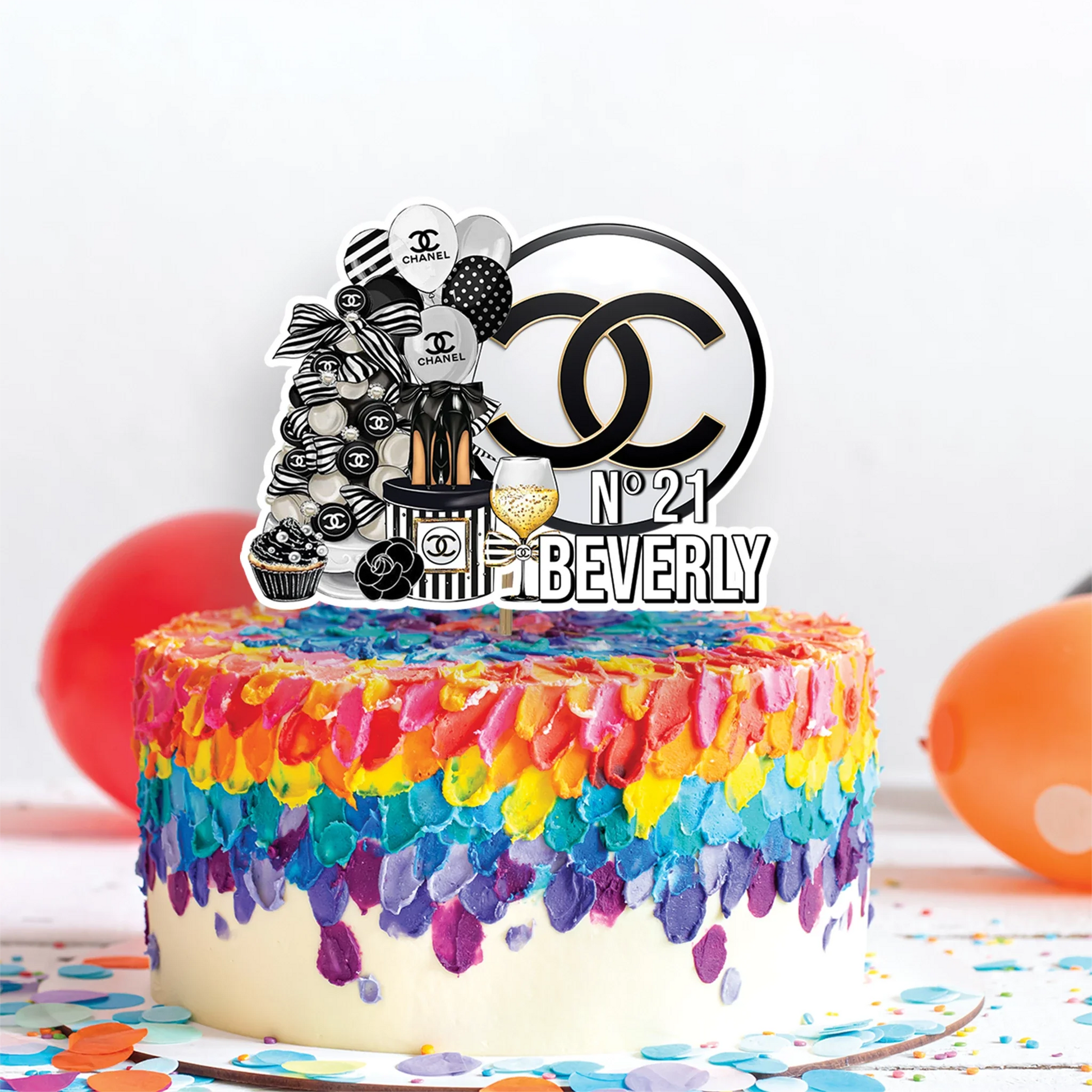 Luxury Bag Birthday Decorations, Chanel Inspired Party Supplies, Designer Chanel Themed, Coco Chanel Digital Template, Editable Chanel Inspired Image SVG PNG