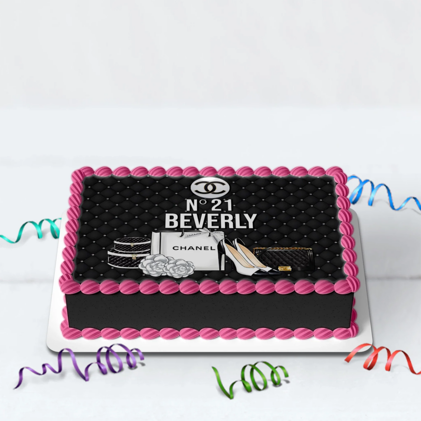 Luxury Bag Birthday Decorations, Chanel Inspired Party Supplies, Designer Chanel Themed, Coco Chanel Digital Template, Editable Chanel Inspired Image SVG PNG