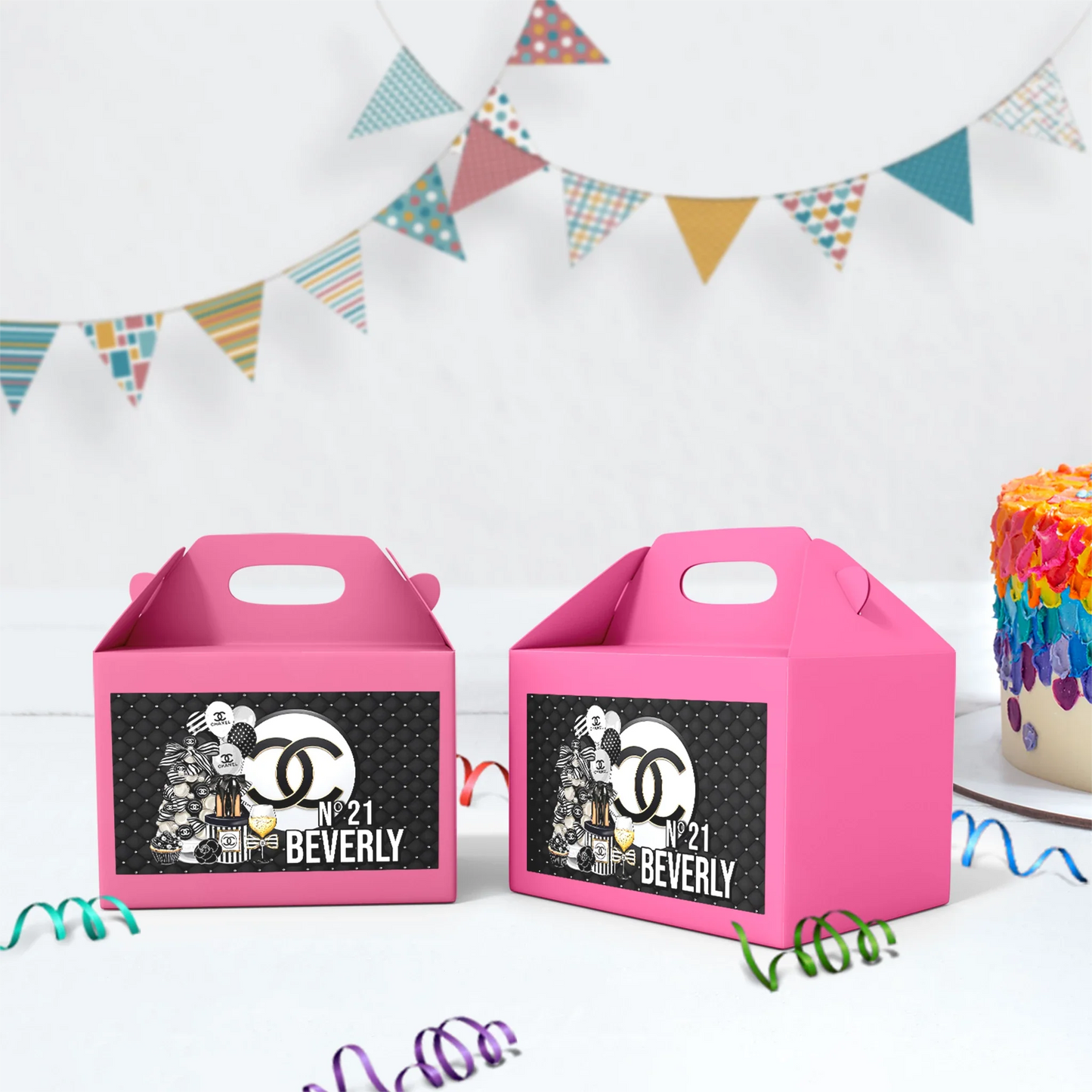 Luxury Bag Birthday Decorations, Chanel Inspired Party Supplies, Designer Chanel Themed, Coco Chanel Digital Template, Editable Chanel Inspired Image SVG PNG