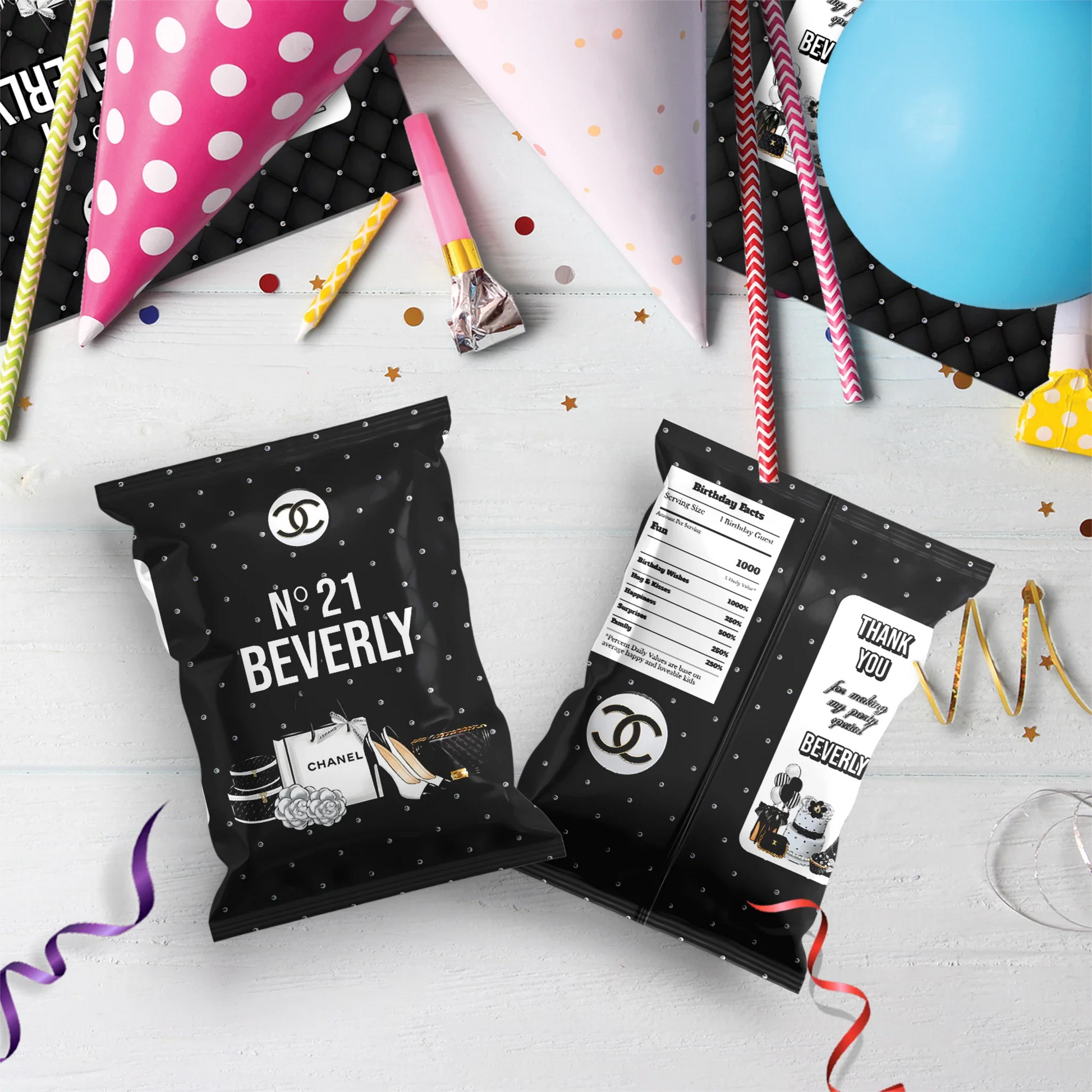 Luxury Bag Birthday Decorations, Chanel Inspired Party Supplies, Designer Chanel Themed, Coco Chanel Digital Template, Editable Chanel Inspired Image SVG PNG