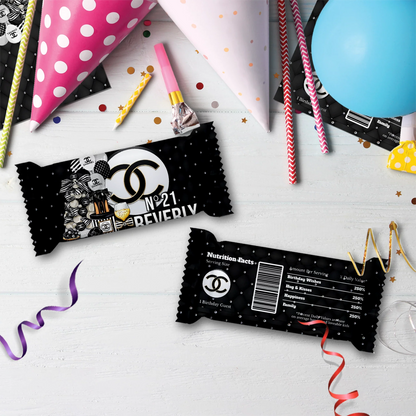 Luxury Bag Birthday Decorations, Chanel Inspired Party Supplies, Designer Chanel Themed, Coco Chanel Digital Template, Editable Chanel Inspired Image SVG PNG