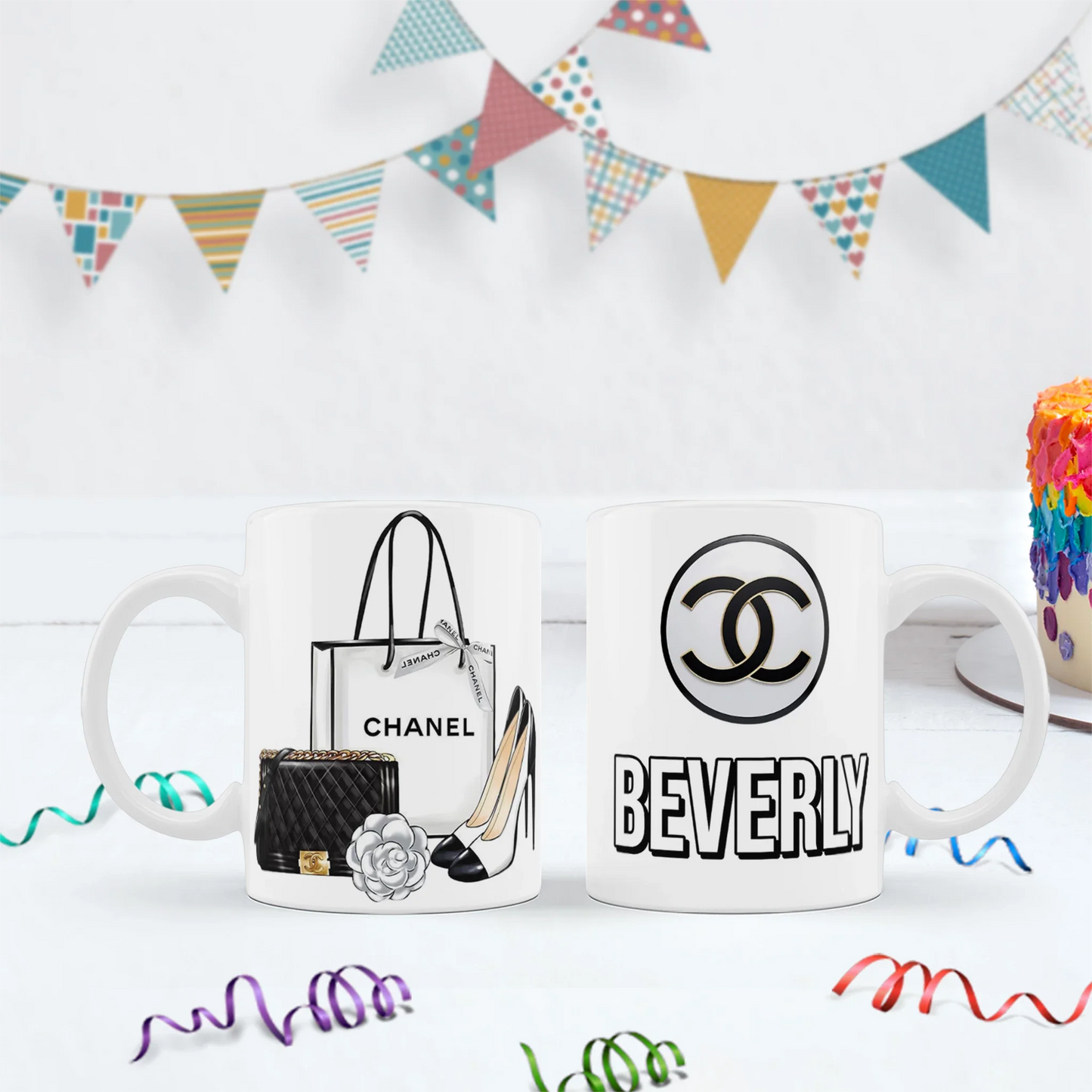 Luxury Bag Birthday Decorations, Chanel Inspired Party Supplies, Designer Chanel Themed, Coco Chanel Digital Template, Editable Chanel Inspired Image SVG PNG