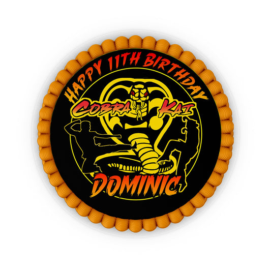 Cobra Kai Personalized Edible Icing Cake Images