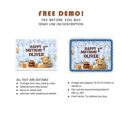 Best Cookies & Milk Personalized Icing Sheet Cake Topper Images