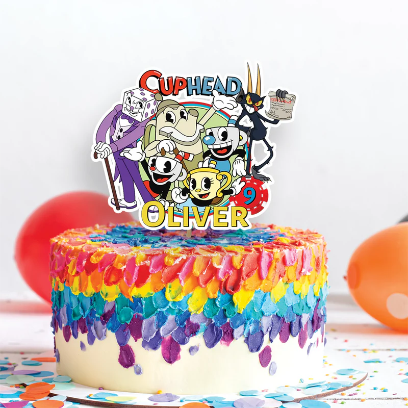 cuphead Birthday Decorations, netflix Party Supplies, cuphead games Themed, cuphead Digital Template, Editable CUPHEAD Image SVG PNG
