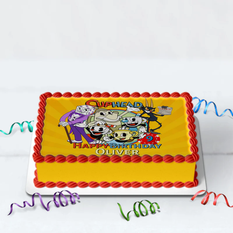 cuphead Birthday Decorations, netflix Party Supplies, cuphead games Themed, cuphead Digital Template, Editable CUPHEAD Image SVG PNG