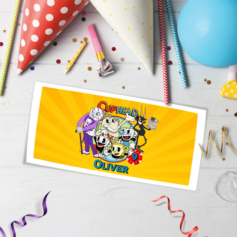 cuphead Birthday Decorations, netflix Party Supplies, cuphead games Themed, cuphead Digital Template, Editable CUPHEAD Image SVG PNG