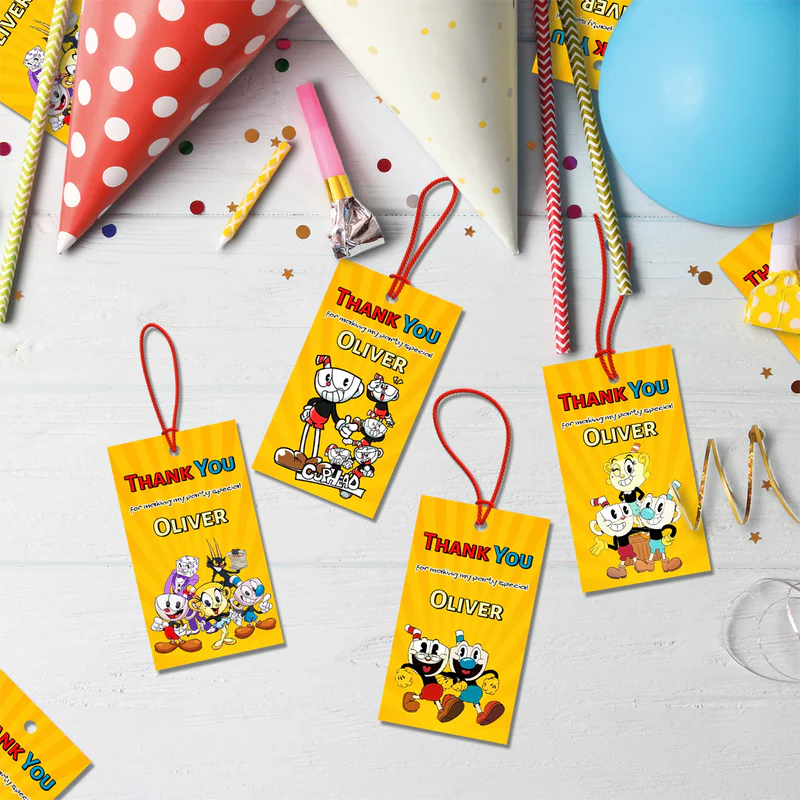 cuphead Birthday Decorations, netflix Party Supplies, cuphead games Themed, cuphead Digital Template, Editable CUPHEAD Image SVG PNG
