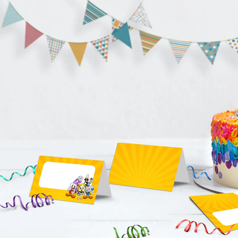 cuphead Birthday Decorations, netflix Party Supplies, cuphead games Themed, cuphead Digital Template, Editable CUPHEAD Image SVG PNG