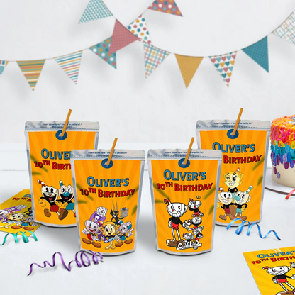 cuphead Birthday Decorations, netflix Party Supplies, cuphead games Themed, cuphead Digital Template, Editable CUPHEAD Image SVG PNG