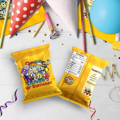 cuphead Birthday Decorations, netflix Party Supplies, cuphead games Themed, cuphead Digital Template, Editable CUPHEAD Image SVG PNG