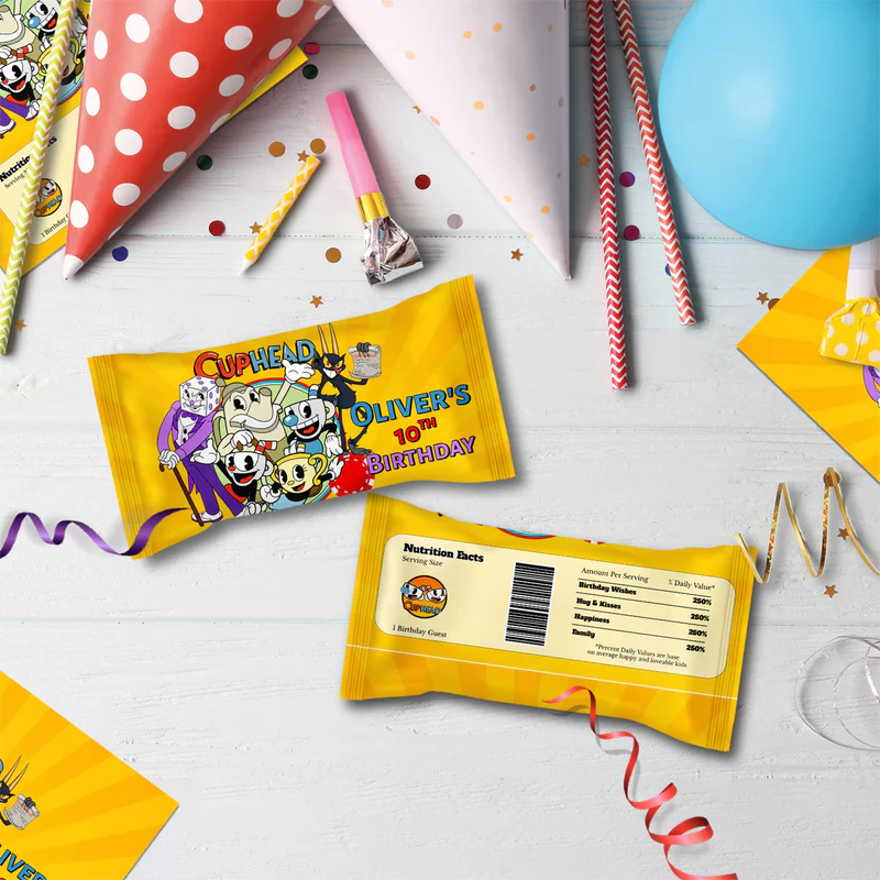 cuphead Birthday Decorations, netflix Party Supplies, cuphead games Themed, cuphead Digital Template, Editable CUPHEAD Image SVG PNG