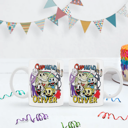 cuphead Birthday Decorations, netflix Party Supplies, cuphead games Themed, cuphead Digital Template, Editable CUPHEAD Image SVG PNG