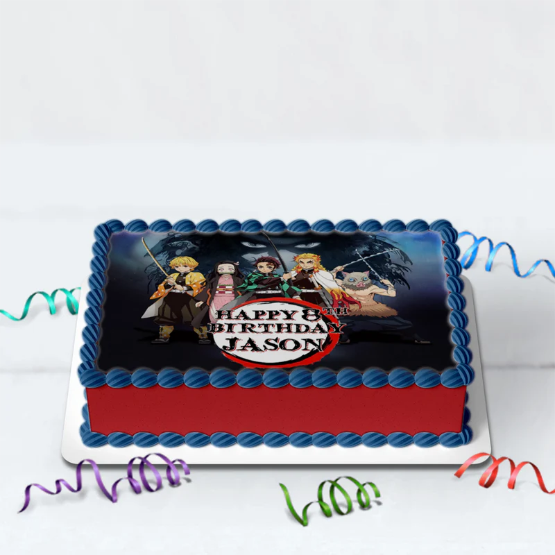 Demon Slayer Birthday Decorations, Anime Series Party Supplies, Demon Slayer Themed, Demon Slayer Digital Template, Editable Demon Slayer Image SVG PNG