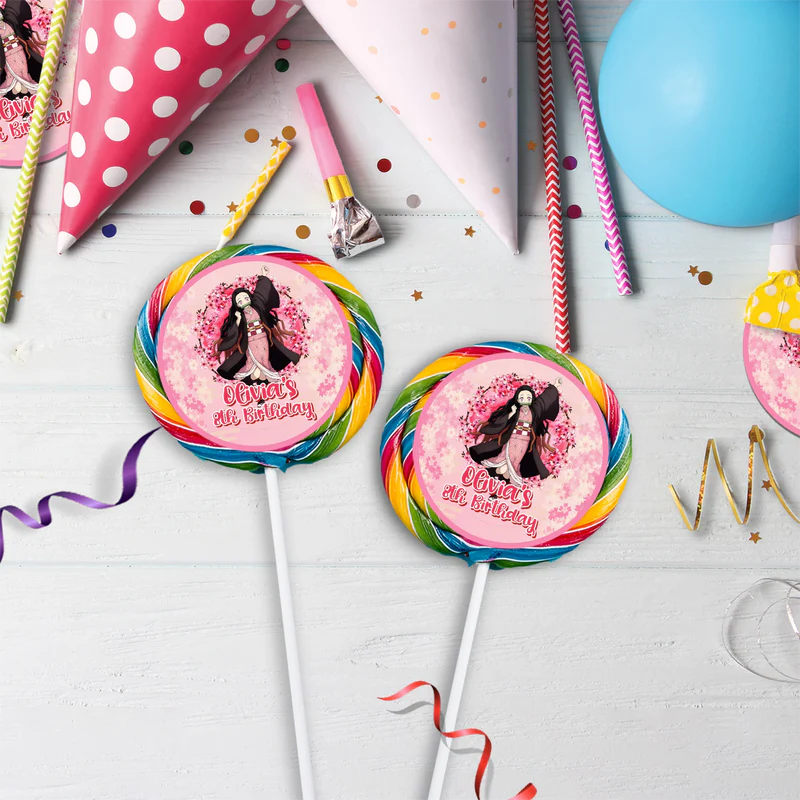 Demon Slayer  Birthday Decorations, Nezuko Party Supplies, Anime Themed, Demon Slayer Girl Digital Template, Editable Demon Slayer Nezuko Kamado Image SVG PNG