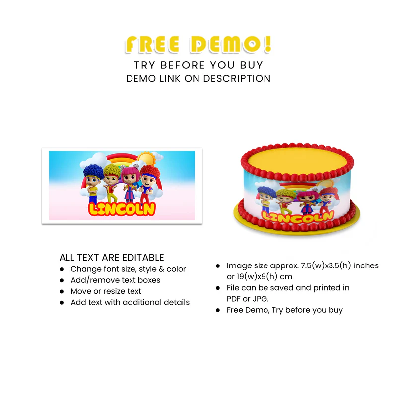 Best D Billions Personalized Cake Strips Image for Party Cakes