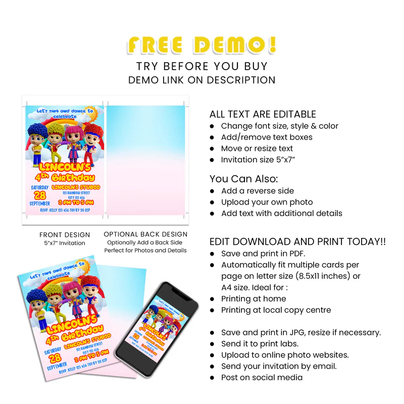 Buy D Billions Personalized Birthday Card Invitations Party Invites