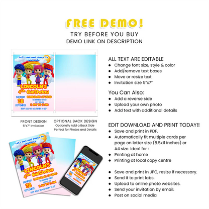 Buy D Billions Personalized Birthday Card Invitations Party Invites