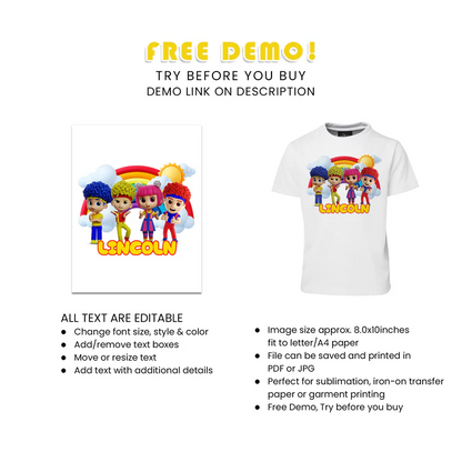 D Billions Sublimation T-Shirt Kids Birthday Shirt
