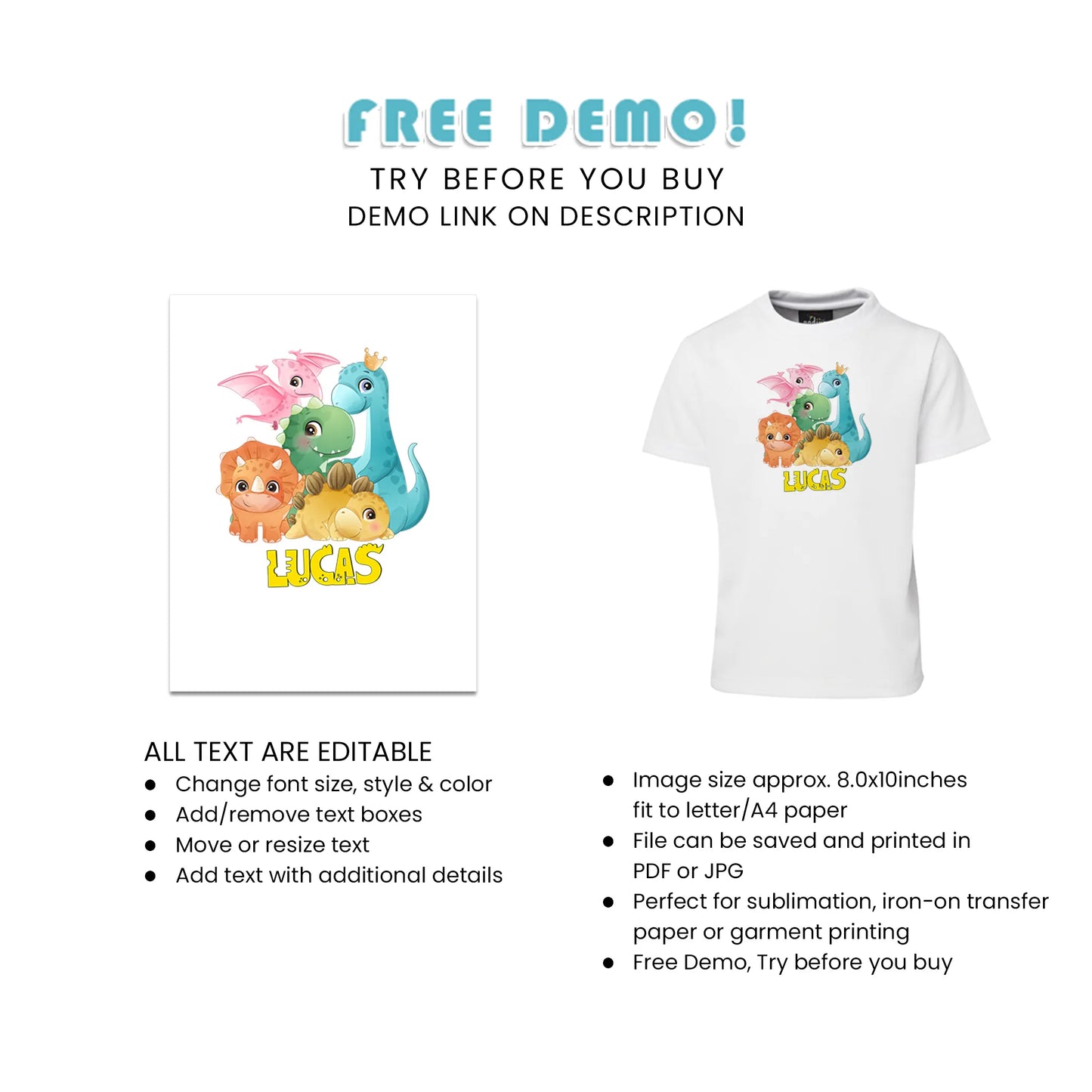 Dinosaurs for Kids T-Shirts