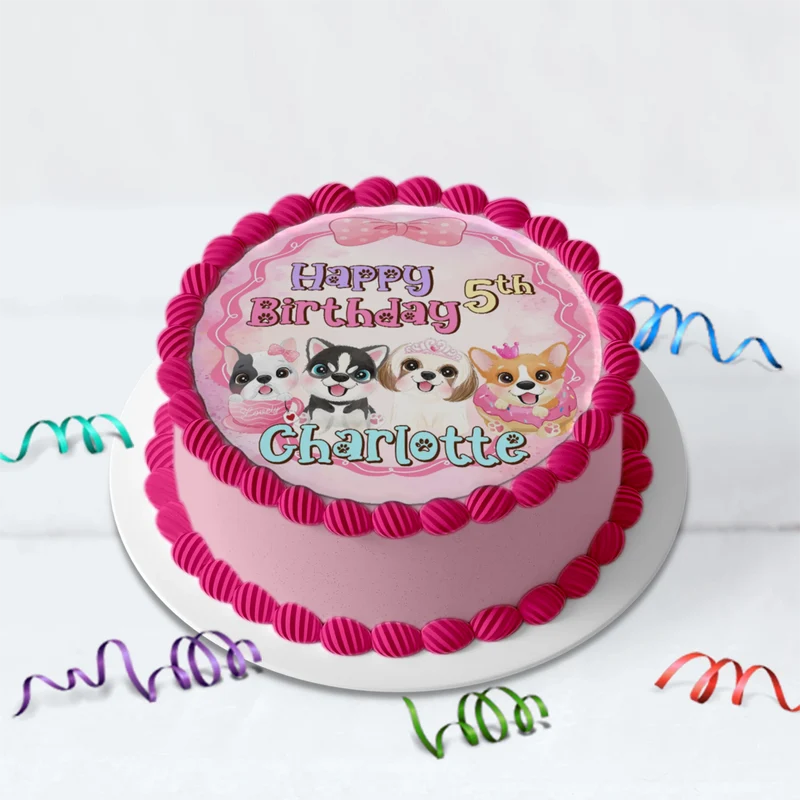 Dog Birthday Decorations, Puppy Party Supplies, Pawty Themed, Paw Digital Template, Editable Puppy & Dog Image SVG PNG