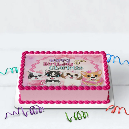 Dog Birthday Decorations, Puppy Party Supplies, Pawty Themed, Paw Digital Template, Editable Puppy & Dog Image SVG PNG