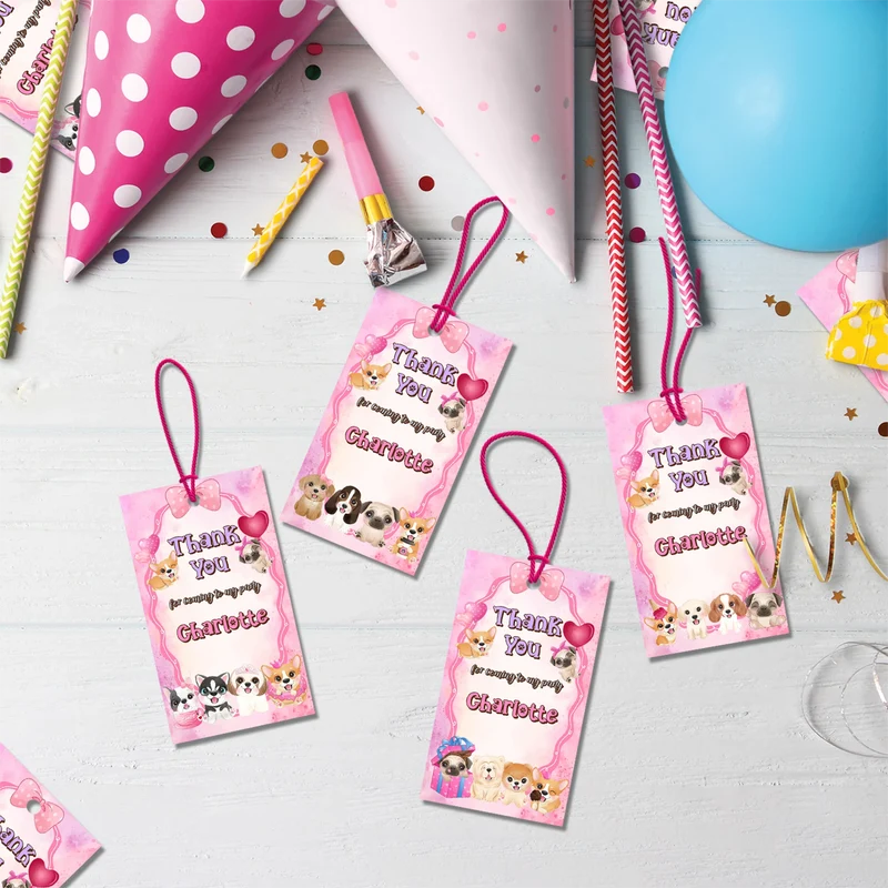 Dog Birthday Decorations, Puppy Party Supplies, Pawty Themed, Paw Digital Template, Editable Puppy & Dog Image SVG PNG