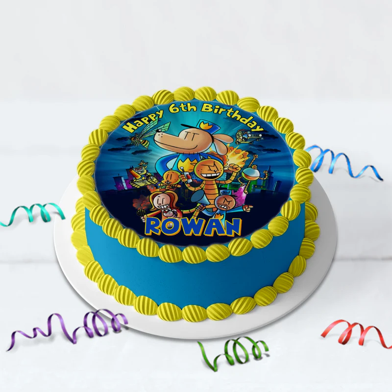 Dog Man Birthday Decorations, Funny cartoon Party Supplies, Superhero Dog Themed, Dogman Digital Template, Editable Dog Man Image SVG PNG