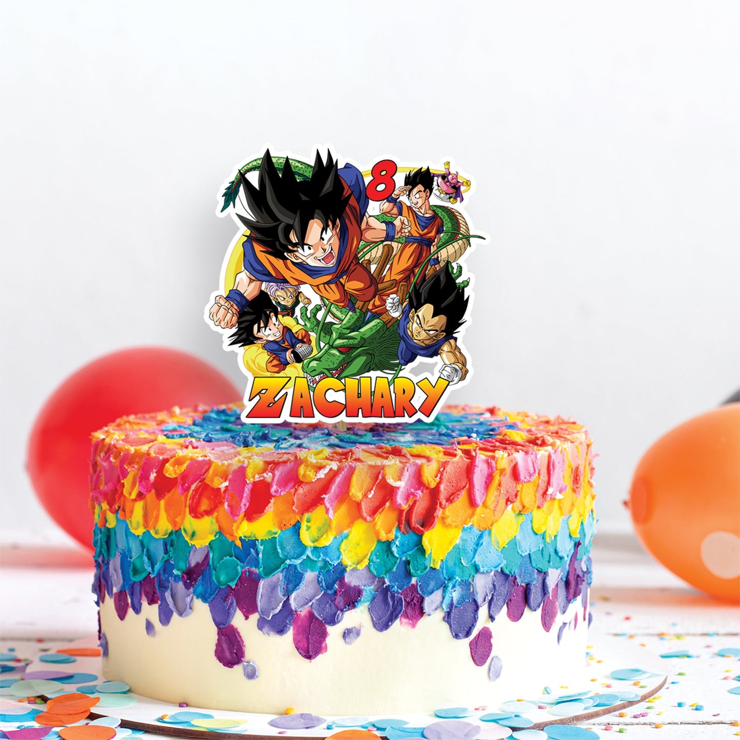 Dragon Ball Birthday Decorations, Son Goku Party Supplies, Dragon Ball Anime Themed, Dragon Ball Son Goku Digital Template, Editable Dragon Ball Image SVG PNG