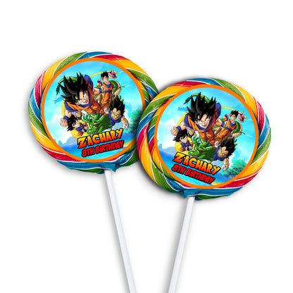 Dragon Ball themed lollipop label