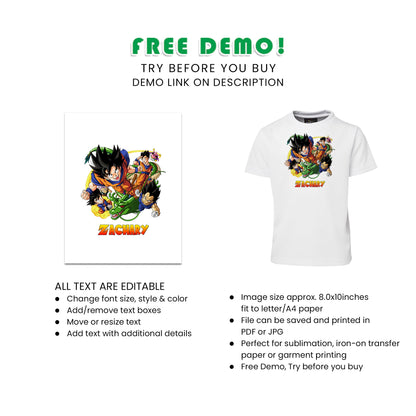 Dragon Ball Sublimation T-Shirt - Show Your Fandom